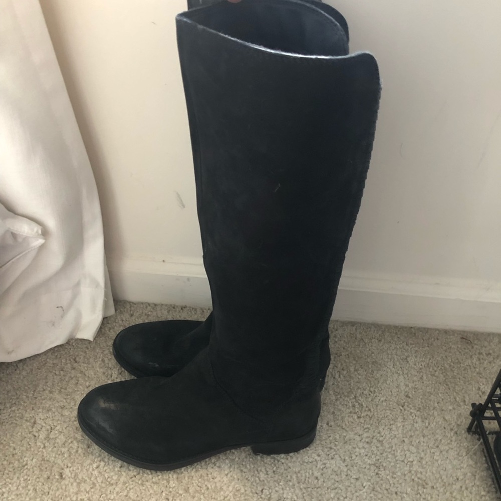 Steve Madden black at-the-knee riding boot